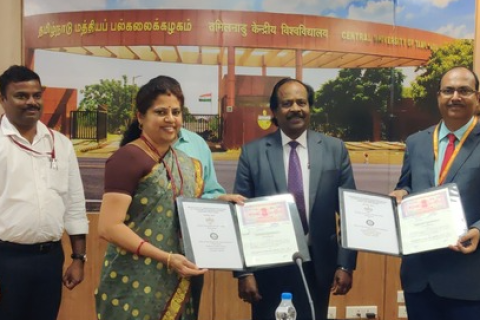 CUTN signed MoU with Census Operation, Ministry of home Affairs, GOI in the presence Vice-Chancellor Prof. M. Krishnan, VC on 10-05-2023