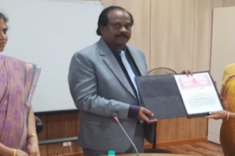 CUTN signed MoU with Sardar Vallabhbhai Patel International School of Textiles and Management (SVPISTM), Coimbatore in the presence Vice-Chancellor Prof. M. Krishnan, VC on 21-12-2021